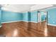 Spacious living room featuring hardwood floors and natural light at 100 Windmeadow Way, Fayetteville, GA 30214