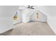 Bedroom with vaulted ceiling, carpet, ceiling fan and natural light through windows at 130 Windchime Way # 9, Tyrone, GA 30290