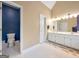 Spacious bathroom featuring a toilet room, and a double sink vanity at 9135 Woodhaven Way, Mcdonough, GA 30253
