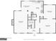 First floor plan showing an open layout with a living room, kitchen, dining room, and foyer at 230 Wyngate Cir, Fayetteville, GA 30215