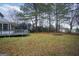 Backyard with a deck and plenty of trees at 3973 Laurel Bend Dr, Snellville, GA 30039