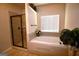 Bright bathroom with glass shower and soaking tub at 175 Osier Dr, Mcdonough, GA 30252