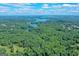 Expansive aerial shot of a verdant landscape featuring serene lakes and lush green forests under a partly cloudy sky at 5200A Burruss Mill Rd, Cumming, GA 30041