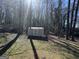 Backyard featuring a wooded area and a small shed at 1988 Bencal Se Dr, Atlanta, GA 30316