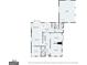 Floor plan showcases layout of main level, including kitchen, living areas, and garage at 256 Allie Dr, Mcdonough, GA 30252