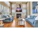 Spacious living room features a fireplace, hardwood floors, and plenty of natural light at 550 Wentworth Ct, Fayetteville, GA 30215