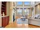 Cozy living room with a fireplace and built-in shelving at 550 Wentworth Ct, Fayetteville, GA 30215