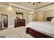 Bedroom with plush carpet, decorative trim, and dark wood bedroom furniture at 550 Wentworth Ct, Fayetteville, GA 30215
