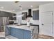 Beautiful kitchen featuring a marble island, stainless steel appliances, and stylish gray cabinetry at 859 N Bay Overlook, Villa Rica, GA 30180
