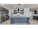 Stunning kitchen featuring a marble island, stainless steel appliances, and stylish gray cabinetry at 859 N Bay Overlook, Villa Rica, GA 30180