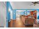 Spacious living room seamlessly connects to the dining room and kitchen at 1273 Boulevard Lorraine Sw, Atlanta, GA 30311