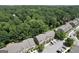 Community aerial shot of townhomes with lush trees, parking, and landscape at 1406 Bayrose Cir # 6B, East Point, GA 30344