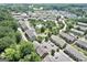 Community aerial shot of townhomes with lush trees, parking, and landscape at 1406 Bayrose Cir # 6B, East Point, GA 30344