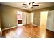 Spacious main bedroom with hardwood floors, closet and ensuite bathroom at 1406 Bayrose Cir # 6B, East Point, GA 30344