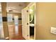 Modern powder room with a sink and vanity at 1406 Bayrose Cir # 6B, East Point, GA 30344