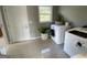 Functional laundry room with modern washer and dryer, plus ample space for sorting and folding at 47 Elm St, Hampton, GA 30228