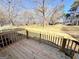 Wooden deck overlooking expansive backyard with mature trees at 1209 Topaz Ln, Villa Rica, GA 30180