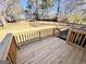 Wooden deck overlooking expansive backyard with mature trees at 1209 Topaz Ln, Villa Rica, GA 30180