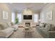 Inviting living room with fireplace, comfortable seating, and great natural light at 3786 Turnberry Ct, Duluth, GA 30096