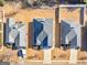 An aerial view of homes showcasing their roof lines and lush green trees at 509 Carleton Pl, Locust Grove, GA 30248