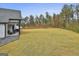 Expansive backyard featuring a well-manicured lawn and view of the surrounding trees and wooded area at 285 Hogan Coweta Rd, Hogansville, GA 30230