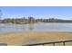 View of a lake from an outdoor area, showing an area of grass in the foreground at 205 Castlewood Rd, Tyrone, GA 30290