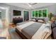 Serene bedroom featuring a plush bed, ample natural light, and stylish decor at 102 Pinegate Rd, Peachtree City, GA 30269