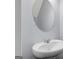 Classic half bath with pedestal sink and brushed chrome fixtures at 3232 Tarian Way, Decatur, GA 30034