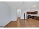 View of the kitchen showcasing modern appliances and wood flooring at 3232 Tarian Way, Decatur, GA 30034