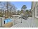 Relax on the deck with views of the pool and backyard, perfect for entertaining or relaxing at 100 Spincast Ct, Peachtree City, GA 30269