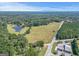 Aerial view of a wooded property with a pond nearby at 4226 Highway 155 N, Stockbridge, GA 30281