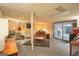 Finished basement featuring a seating area, neutral walls, and a sliding glass door at 4226 Highway 155 N, Stockbridge, GA 30281