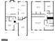 Detailed floor plan showcasing the layout with dimensions of each room on both floors at 4607 Ravenwood Loop, Union City, GA 30291