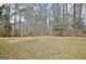 Expansive backyard with a large grassy area bordered by tall trees, offering a serene outdoor setting at 40 High St, Sharpsburg, GA 30277