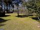 Spacious back yard featuring a well-maintained lawn and mature trees that offer plenty of shade at 103 Emory Way, Oxford, GA 30054