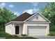 Attractive single-story home with a brick veneer, an attached garage, and a well-kept lawn at 10458 Trellis Lane (Lot 40), Hampton, GA 30228