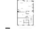 Black and white floorplan showcasing layout of kitchen, living room, bedroom and bath at 130 Staddlebridge Ave, Canton, GA 30114