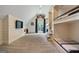 Bright bedroom featuring shiplap walls, carpet, window nook, and built-in bunk beds at 4185 Etcetera Ln, Cumming, GA 30041