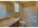 Full bathroom with vanity, mirror, and bathtub/shower combination at 1186 Diamond Xing, Mcdonough, GA 30252
