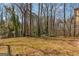 Large, wooded backyard featuring mature trees and plenty of shade and privacy at 2598 Lake Shore, College Park, GA 30337