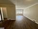 Open-concept living area featuring hardwood floors and neutral wall colors at 2804 Mitchell Dr, Decatur, GA 30032