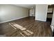Spacious living room featuring modern hardwood floors and neutral wall paint at 2804 Mitchell Dr, Decatur, GA 30032