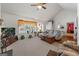 Spacious living room with vaulted ceilings, providing a comfortable and stylish living space at 391 Hickory Lake Dr, Acworth, GA 30101