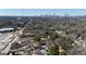 Scenic aerial view of the property, showcasing the neighborhood and the distant city skyline at 1531 Stone Gate Se Ln, Atlanta, GA 30317