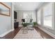 Charming home office with gray walls, hardwood floors, and built in cabinets at 1685 Tabor Dr, Marietta, GA 30062