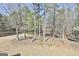 Spacious backyard with lush trees and an inviting playground set for outdoor fun at 44 Willow Leaf Way, Sharpsburg, GA 30277
