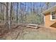 A fenced-in backyard area with a picnic bench, offering a private and secure outdoor space at 940 New Hope Rd, Fayetteville, GA 30214