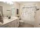 Nicely decorated bathroom with a shower and modern fixtures at 337 Paynes Lake Rd, Carrollton, GA 30116