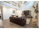 Spacious living room with a fireplace, hardwood floors, and high ceilings at 337 Paynes Lake Rd, Carrollton, GA 30116