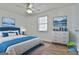 Bright bedroom featuring stylish decor, bedding, and furnishings at 5938 Rock Ct, Union City, GA 30291